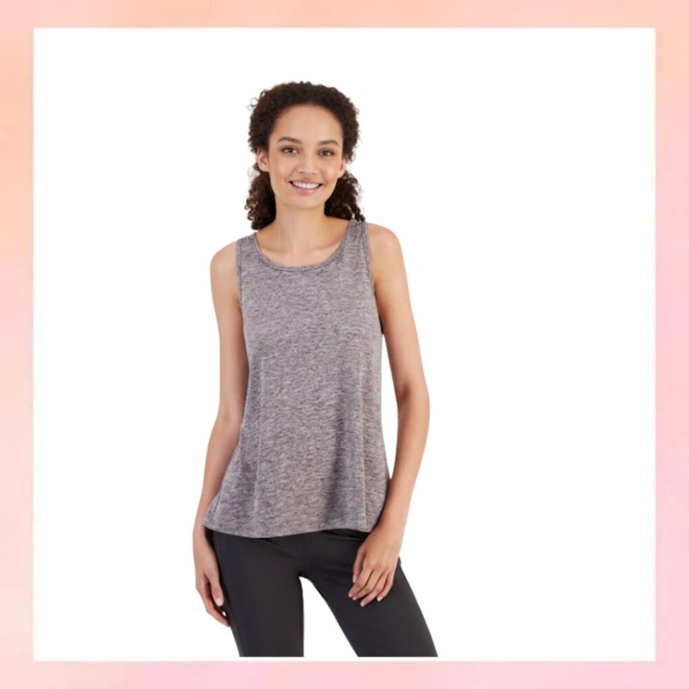 Ideology Gray Heathered Racerback Tank Top XXLarge Activewear Workout